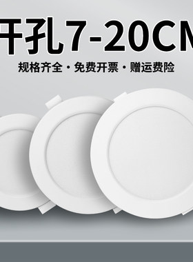 LED超薄筒灯天花灯嵌入式2.5寸3寸4寸6寸8寸孔灯洞灯家装工程照明