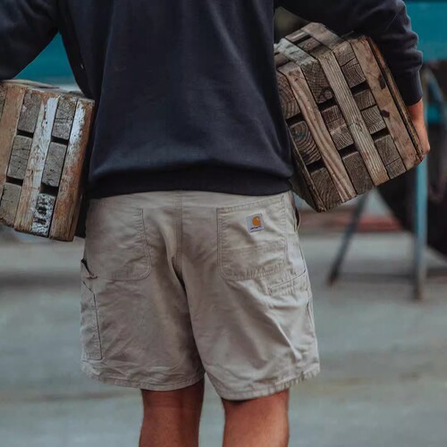正品卡哈特主线帆布工装短裤B147