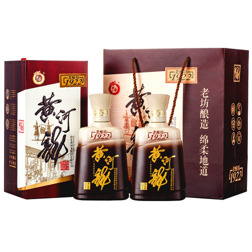 黄河龙双瓶装老酿坊52度1922白酒