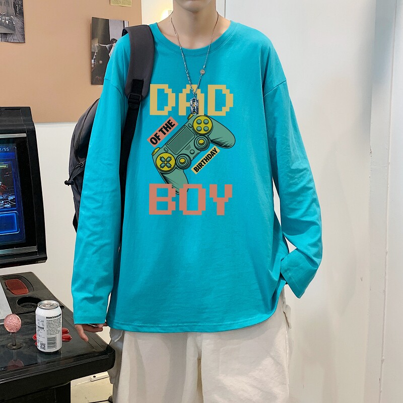 TC4001P32秋季2023新款中性百搭圆领长袖上衣宽松T恤打底衫潮,男装T恤,星座510A-5