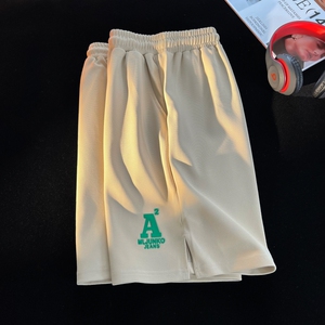 DD6534P29控49夏季宽松阔腿中裤速干透气休闲运动短裤五分裤黑色图片