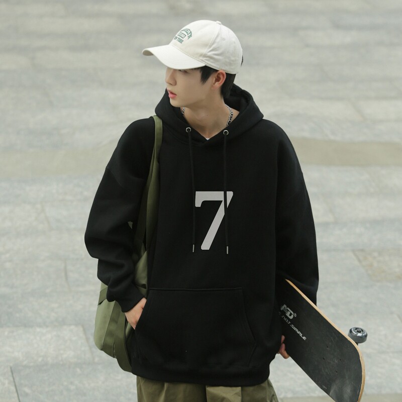 L5416P50秋新品连帽印花宽松棉卫衣长袖外穿卫衣潮牌男装男士外套,男装卫衣,星座510A-5