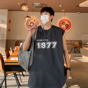 TW7004P28重磅250克直播品质无袖背心无袖T男士篮球t恤个性运动图片