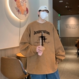 YJ7272P45直播品质重磅麂皮绒卫衣圆领男上装侧开叉下摆卫秋冬卫，男装卫衣，星座510A-5