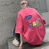 TF7234P38新潮水洗做旧蜡染T恤高街小欧风T恤港风宽松T恤，男装T恤，星座510A-5