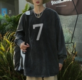 TC5348P50秋季2023新款纯棉复古T秋冬打底衫圆领做旧男T高克重T，男装T恤，星座510A-5