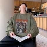 YJ7266P45直播品质重磅麂皮绒卫衣圆领男上装开叉下摆卫秋冬卫，男装卫衣，星座510A-5