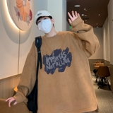 YJ7467P45直播品质男士麂皮绒卫衣圆领男上装侧开叉下摆卫秋冬卫，男装卫衣，星座510A-5
