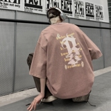 TF6567P38新潮水洗做旧蜡染T恤高街小欧风T恤港风宽松T恤，男装T恤，星座510A-5