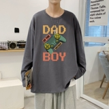 TC4001P32秋季2023新款中性百搭圆领长袖上衣宽松T恤打底衫潮，男装T恤，星座510A-5