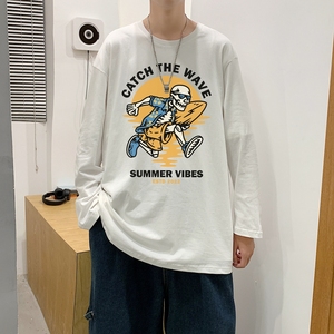 TC3999P32秋季2023新款中性百搭圆领长袖上衣宽松T恤打底衫潮图片