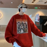 YJ7266P45直播品质重磅麂皮绒卫衣圆领男上装开叉下摆卫秋冬卫，男装卫衣，星座510A-5