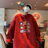 YJ7279P45直播品质重磅麂皮绒卫衣圆领男上装侧开叉下摆卫秋冬卫，男装卫衣，星座510A-5