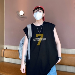 TW6996P28重磅250克直播品质无袖背心无袖T男士篮球t恤个性运动图片