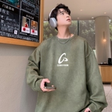 YJ7464P45直播品质男士麂皮绒卫衣圆领男上装侧开叉下摆卫秋冬卫，男装卫衣，星座510A-5