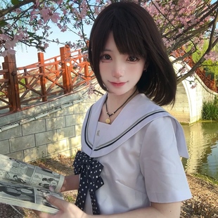 【夏玉】桔梗原创正版基础款绀色短袖水手服校供优等生jk制服套装