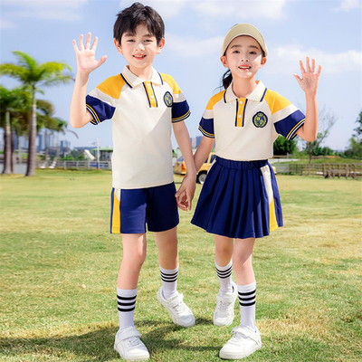 幼儿园园服夏装英伦风韩版毕业儿童运动会班服小学生校服夏季套装