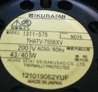 THA1A-7556XV-TP 200V/220V日本IKURA 带传感器设备风扇