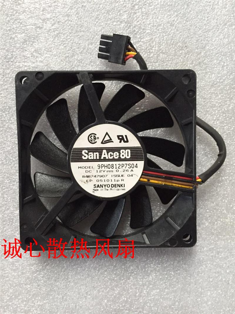 原装Sanyo 8015 DC12V 0.26A 9PH0812P7S04 80*15MM 散热风扇