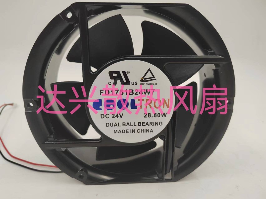 FD1751B24W7-3P-61 DC24V 28.8W原装正品COOLTRON 三线大风量风扇