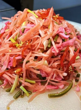 安康混合酸泡菜土坛发酵酸萝卜辣椒豇豆蒜苔陕南酸白菜包菜下饭菜
