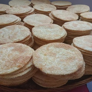 汉阴炕炕馍陕西安康特产芝麻饼子陕南石泉手工制作酥甜咸饼抗抗馍