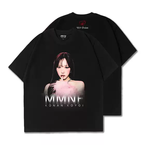 Kikstyo Xiaoxiao Tiger Nanshenmuli Hinazaki Mio Beauty Character Print Direct Print Limited Edition Collaboration Short-Sleeve T-Shirt