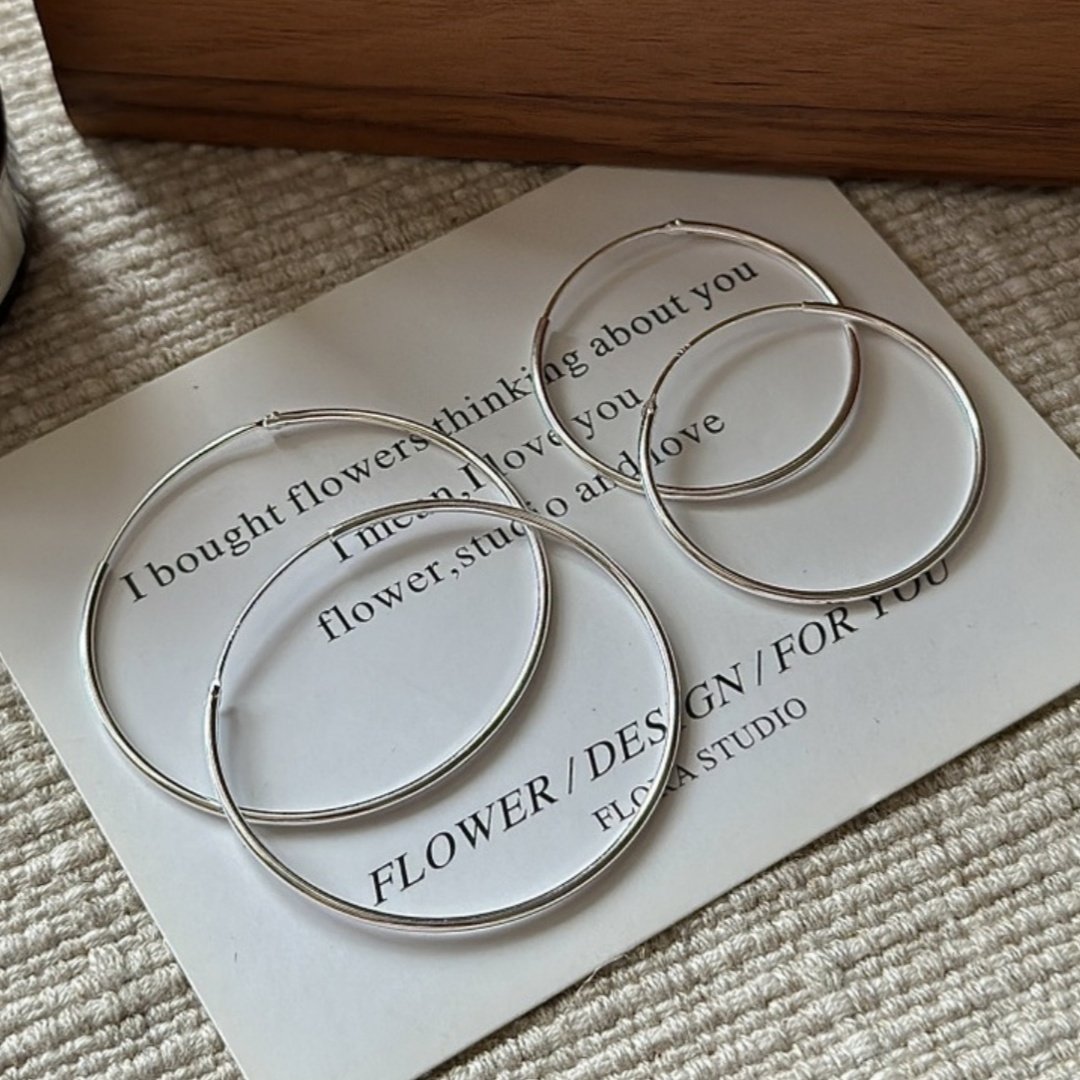 S925纯银简约百搭大圆圈耳环女冬季2026年新款大圈圈耳饰圆脸耳环,饰品/流行首饰/时尚饰品新,银饰耳饰,淘宝优惠券,粉丝福利购,淘宝优惠卷