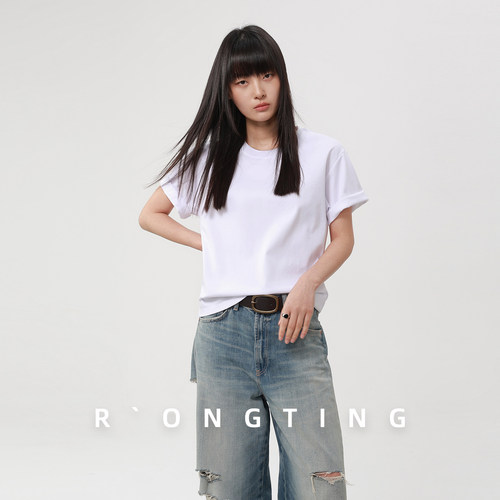 绒汀 RONGTONG  【男女同款】莱赛尔+棉/短袖T恤