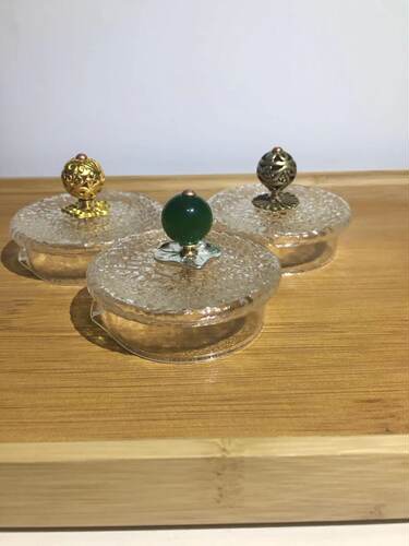 金色提梁壶配件玻璃壶盖