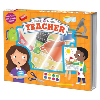 英文原版 Let's Pretend Teacher 小小角色扮演家 老师 儿童科普百科翻翻操作纸板书 益智游戏套装 英文版 进口英语原版书籍