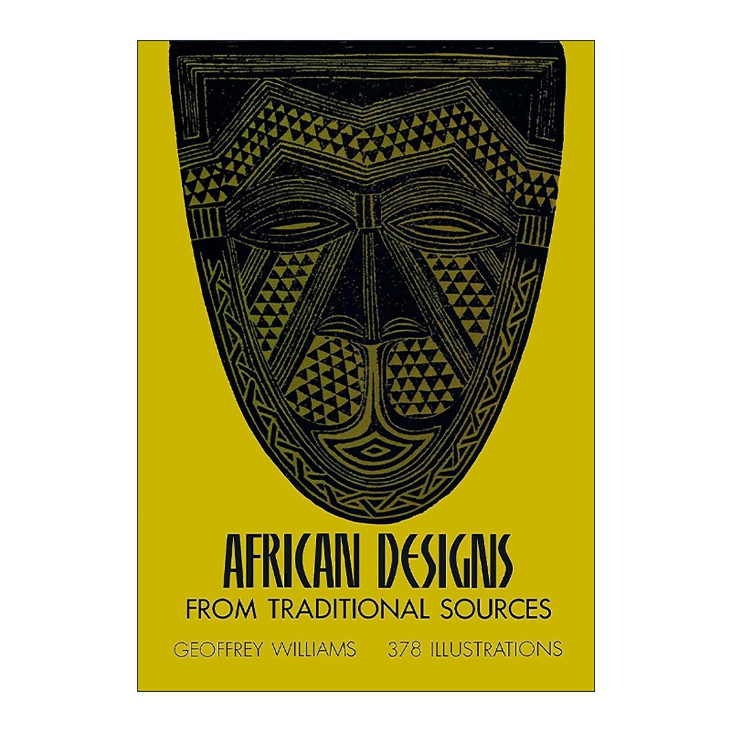 英文原版 African Designs from Traditional Sources 传统非洲设计 图腾图案装饰艺术素材集 原始部落 英文版 进口英语原版书籍