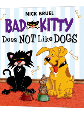 英文原版 Bad Kitty Does Not Like Dogs 坏猫咪系列 不喜欢狗 英文版 进口英语原版书籍儿童图书