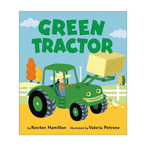 英文原版 Green Tractor Red Truck and Friends 绿色拖拉机 儿童颜色启蒙认知绘本 纸板书 Valeria Petrone插画 进口英语原版书籍