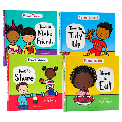 儿童行为习惯养成4册 英文原版 Time to Eat Share Tidy Up make friends 精装 Penny Tassoni 英文版进口英语图画故事书