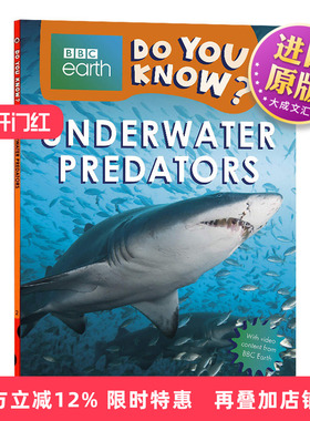 英文原版 Underwater Predators - BBC Earth Do You Know...? Level 2 英文版儿童图书