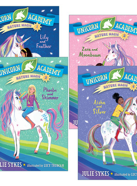 英文原版 Unicorn Academy Nature Magic 独角兽学院自然魔法系列4册 儿童章节桥梁故事书 Lucy Truman 英文版 进口英语原版书籍