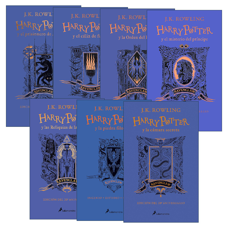 英文原版 Harry Potter 20 Aniv. Ravenclaw 哈利波特西班牙语版系列7册 20周年纪念精装收藏 拉文克劳版 J.K. Rowling罗琳 英文版