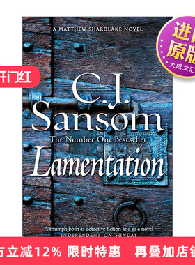 英文原版 Lamentation 碎湖系列6 悲伤 都铎疑云 The Shardlake Series 英文版 进口英语原版书籍