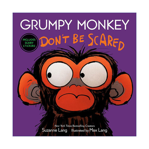 英文原版 Grumpy Monkey Don't Be Scared 暴怒猴不要害怕 儿童万圣节主题精装绘本 Max Lang 英文版 进口英语原版书籍