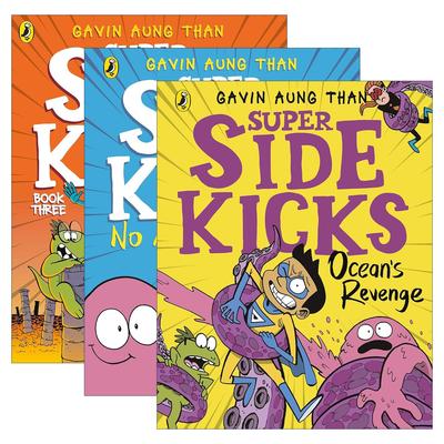 英文原版 The Super Sidekicks 超级英雄副手帮1-3册 儿童幽默冒险小说 英文版 进口英语原版书籍