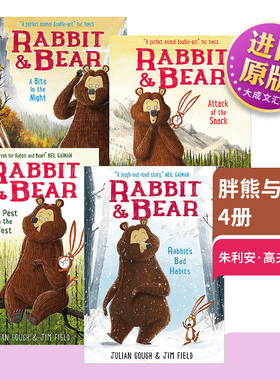 胖熊与瘦兔4册 英文原版 Rabbit and Bear 兔子和熊 儿童英语绘本故事书 全英文版 Julian Gough 进口原版英语书籍