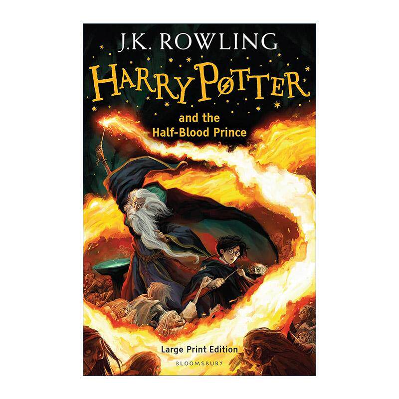 英文原版 Harry Potter and the Half-Blood Prince 哈6 哈利波特与混血王子 视力友好型大字版 大开本精装 进口英语原版书籍