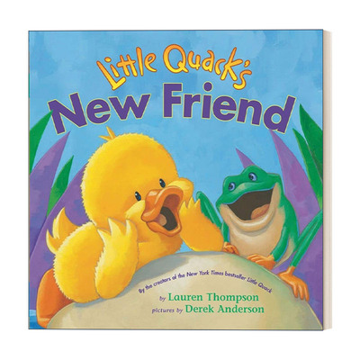 英文原版 Little Quack's New Friend 小鸭子的新朋友 纸板书 英文版 进口英语原版书籍