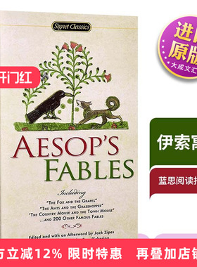Aesop's Fables 英文原版 经典名著 伊索寓言 203个故事文学小说 英文版原版英文书 英语书籍