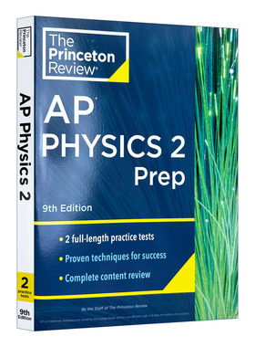 英文原版 Princeton Review AP Physics 2 Prep 9th Edition 普林斯顿评论AP物理2 第9版 2024 英文版 进口英语原版书籍