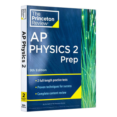 英文原版 Princeton Review AP Physics 2 Prep 9th Edition 普林斯顿评论AP物理2 第9版 2024 英文版 进口英语原版书籍