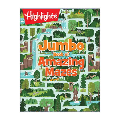 英文原版 Jumbo Book of Amazing Mazes Highlights Jumbo Books & Pads 神奇迷宫巨型书 密码 谜题 亮点儿童益智游戏活动书
