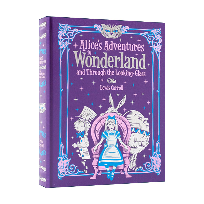 英文原版 Alice's Adventures in Wonderland children's 爱丽丝漫游奇境记 皮革精装版 巴诺儿童经典 英文版 进口英语原版书籍