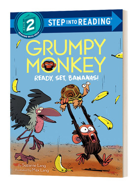 英文原版 Grumpy Monkey Ready Set Bananas 准备好了 香蕉 Step into Reading 2 英文版 进口英语原版书籍儿童图书